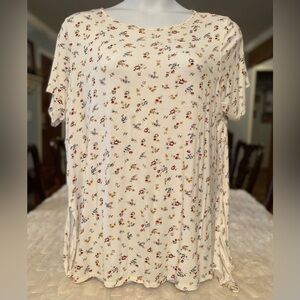 Philosophy Floral Print White Tee